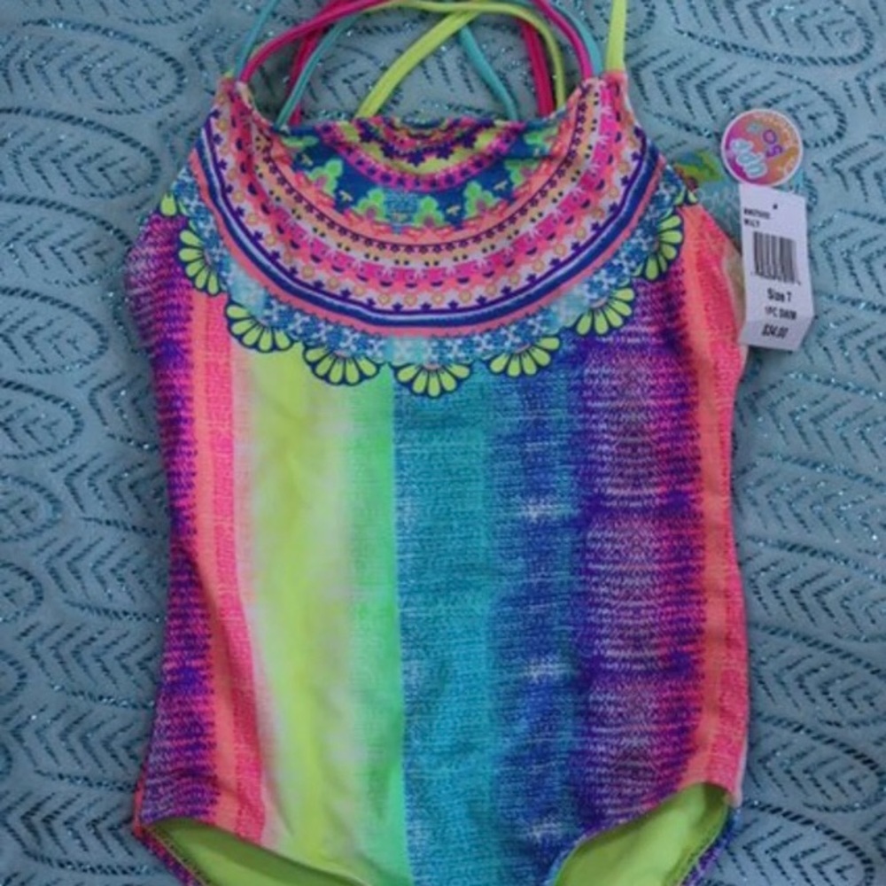 Breaking Waves swimsuit - girls size 7